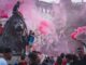 Middlesbrough FC supporters in Trafalgar Square